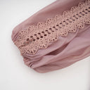 Thérèse lace cut-out tiered midi dress