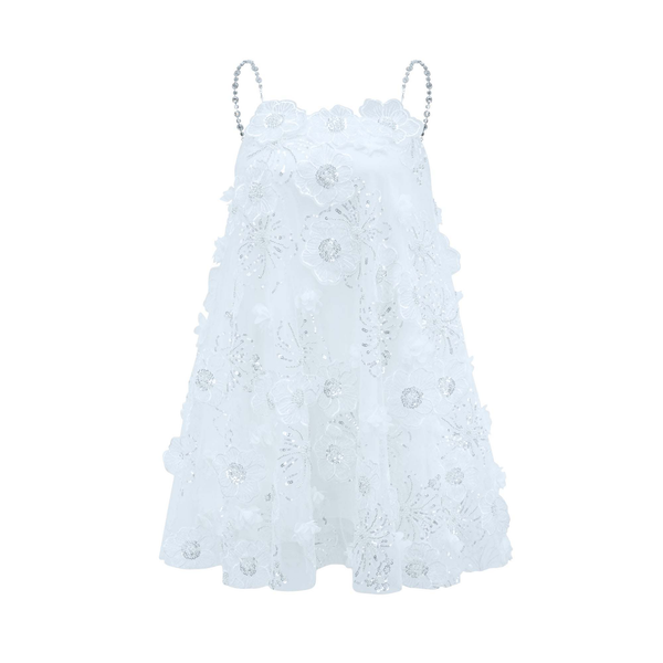 Florence crystal-embellished floral mini dress