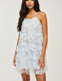 Florence crystal-embellished floral mini dress