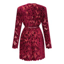Lorraine Red Floral Embroidered Mini Dress