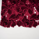 Lorraine Red Floral Embroidered Midi Dress