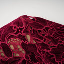 Lorraine Red Floral Embroidered Midi Dress