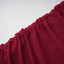 Sylvia Red Asymmetrical Ruched Mesh Maxi Dress