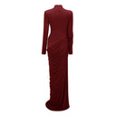 Anastasiya Red Asymmetrical Ruched Maxi Dress