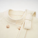 Coralie white wool fur bowknot coat