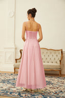 Mireille Ruffled Shirred Tulle Maxi Dress