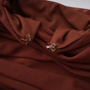 Désirée Brown Shirred-effect Draped Maxi Dress