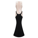 Capucine black panelled sequined corset maxi dress