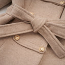 Fanette detachable-cape faux-fur coat