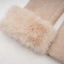 Fanette detachable-cape faux-fur coat
