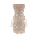 Adeline brown embellished mini dress