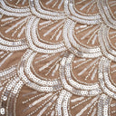 Adeline brown embellished mini dress