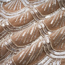 Adeline brown embellished mini dress