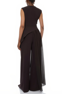 Freya Brown Asymmetrical Top & Trousers Set