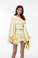 Tatienne Cream Off Shoulder Top & Skirt Set