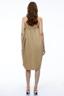 Giuliana Khaki Asymmetrical Convertible Mini Dress