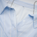 Rosalind striped off-shoulder blouse