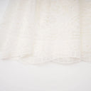 Placidia White Jacquard Floral-lace Pleated Midi Dress