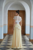 Nonna Yellow Embellished Maxi Gown