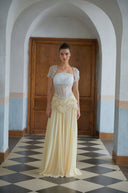 Nonna Yellow Embellished Maxi Gown