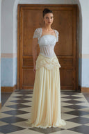 Nonna Yellow Embellished Maxi Gown