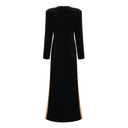 Héloïse Black Crystal Embellished Front Slit Maxi Dress