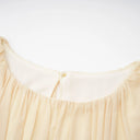 Renata Yellow Lantern Sleeve Pleated Maxi Dress
