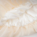 Edith Cream White Draped Tulle Maxi Dress