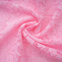 Adeline Pink Ribbon Detail Floral Lace Midi Dress