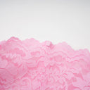 Adeline Pink Ribbon Detail Floral Lace Midi Dress