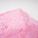 Adeline Pink Ribbon Detail Floral Lace Midi Dress