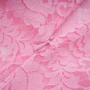 Adeline Pink Ribbon Detail Floral Lace Midi Dress