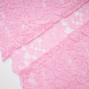 Adeline Pink Ribbon Detail Floral Lace Midi Dress