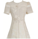 Xylia floral appliqué openwork midi dress