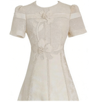 Xylia floral appliqué openwork midi dress