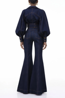 Esme Indigo Blue Denim Jacket & Trousers Set