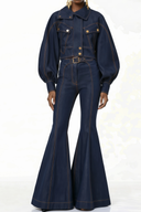 Esme Indigo Blue Denim Jacket & Trousers Set