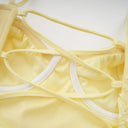 Theresa Yellow Floral Appliqué Corset Maxi Dress