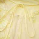 Theresa Yellow Floral Appliqué Corset Maxi Dress