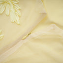 Theresa Yellow Floral Appliqué Corset Maxi Dress