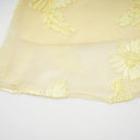 Theresa Yellow Floral Appliqué Corset Maxi Dress