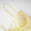 Theresa Yellow Floral Appliqué Corset Maxi Dress