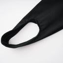Geraldine Black Deep V-Neck Draped Jumpsuit