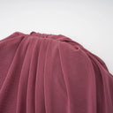 Esther Brown Asymmetrical Ruched Cape Maxi Dress