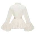 Norma Neutral Semi-Sheer Blouse & Dress Set