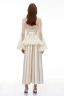 Norma Neutral Semi-Sheer Blouse & Dress Set