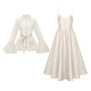 Norma Neutral Semi-Sheer Blouse & Dress Set