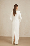 Rowan White Crystal Embellished Maxi Gown