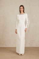 Rowan White Crystal Embellished Maxi Gown