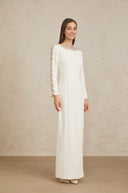 Rowan White Crystal Embellished Maxi Gown